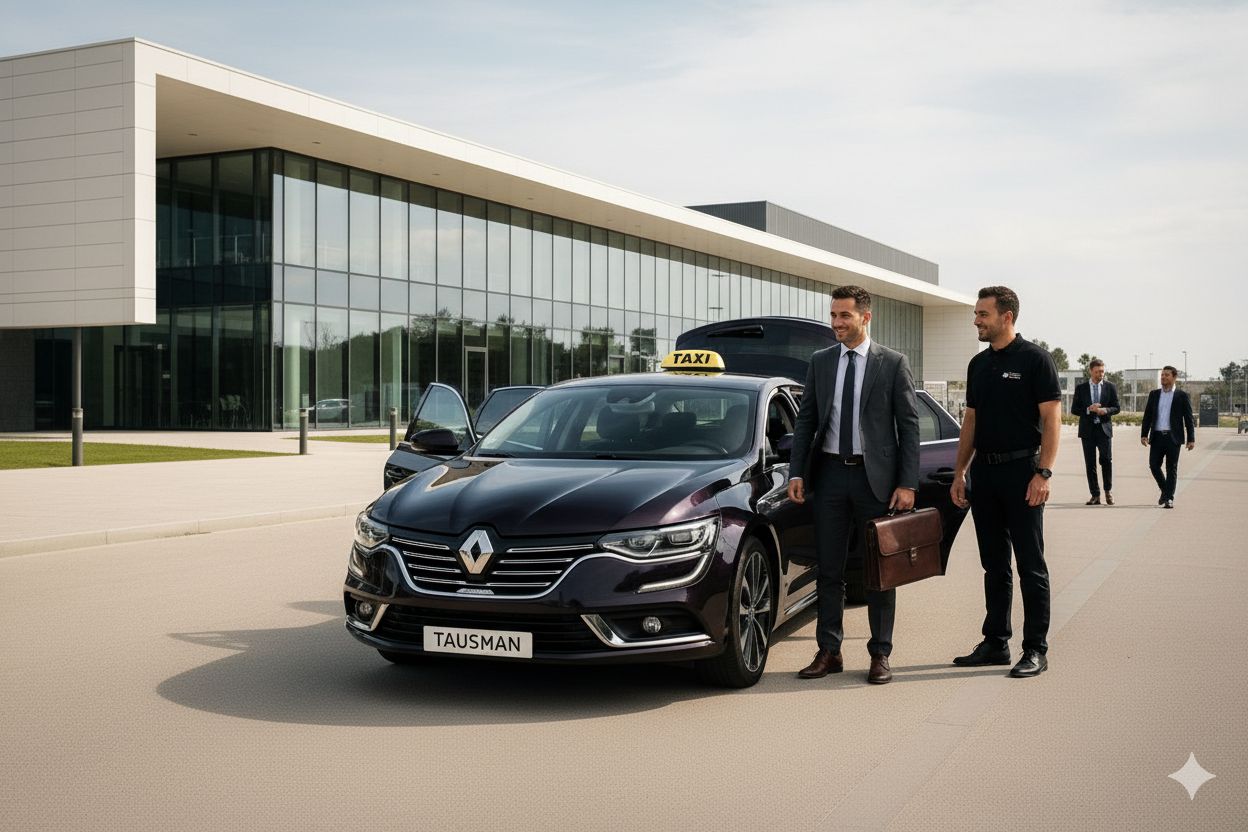 Véhicule noir de standing pour clientèle professionnelle