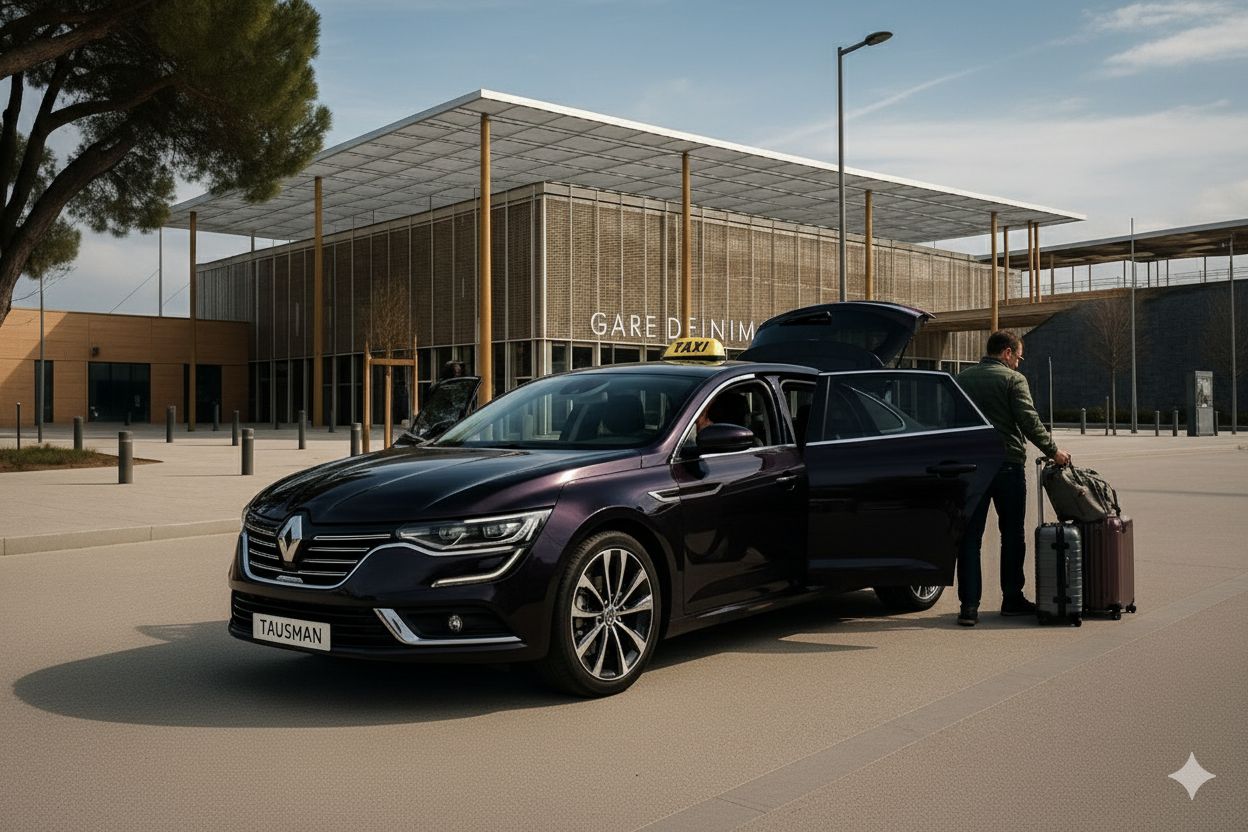 Aide au chargement des bagages dans le taxi